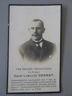 Karel Lodewijk Desmet St. laureins 1866 Gendarmerie 1e klas, Verzamelen, Bidprentjes en Rouwkaarten, Verzenden, Bidprentje