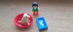 Playmobil meisje met hond, mand  en bot 6796, Enlèvement, Utilisé, Ensemble complet