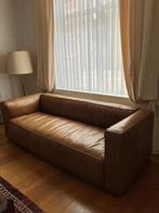 Flamant - Siège 3 places en cuir cognac de haute qualité, 200 à 250 cm, Banc droit, Enlèvement, Utilisé