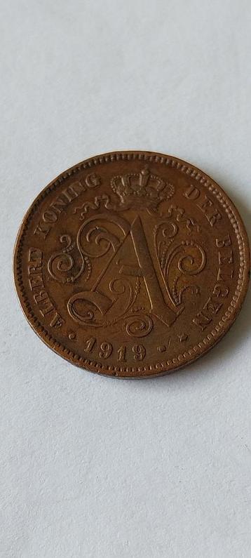 Très beau flamand de 2 cents 1919, Envoi, Métal, Monnaie en vrac