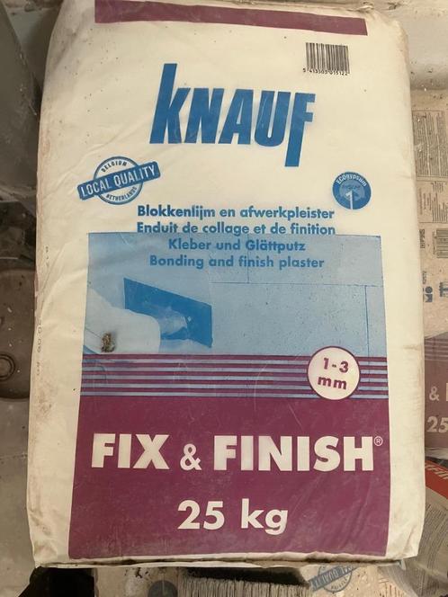 20 knauf fix & finish 25 kg (40% goedkoper als winkelprijs), Doe-het-zelf en Bouw, Isolatie en Afdichting, Nieuw, Ophalen