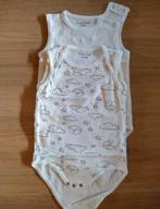 2 witte rompers - maat 74-80, Kinderen en Baby's, Babykleding | Maat 74, Ophalen of Verzenden, Zeeman, Jongetje of Meisje, Zo goed als nieuw