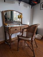 Vintage bamboe toilettafel met bijhorende nachtkastjes, Huis en Inrichting, Ophalen, Zo goed als nieuw