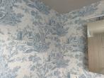 4 rollen vintage behang, Ophalen of Verzenden, 25 tot 50 m², Blauw, Les belles toiles