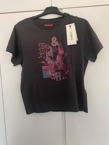 Bash - Antracietkleurig T-shirt. Maat 1. Nieuw, Neuf, Manches courtes, Gris, Enlèvement ou Envoi