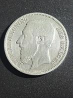 1887 Belgique 2 francs en argent rare, Monnaie en vrac, Argent, Argent, Envoi