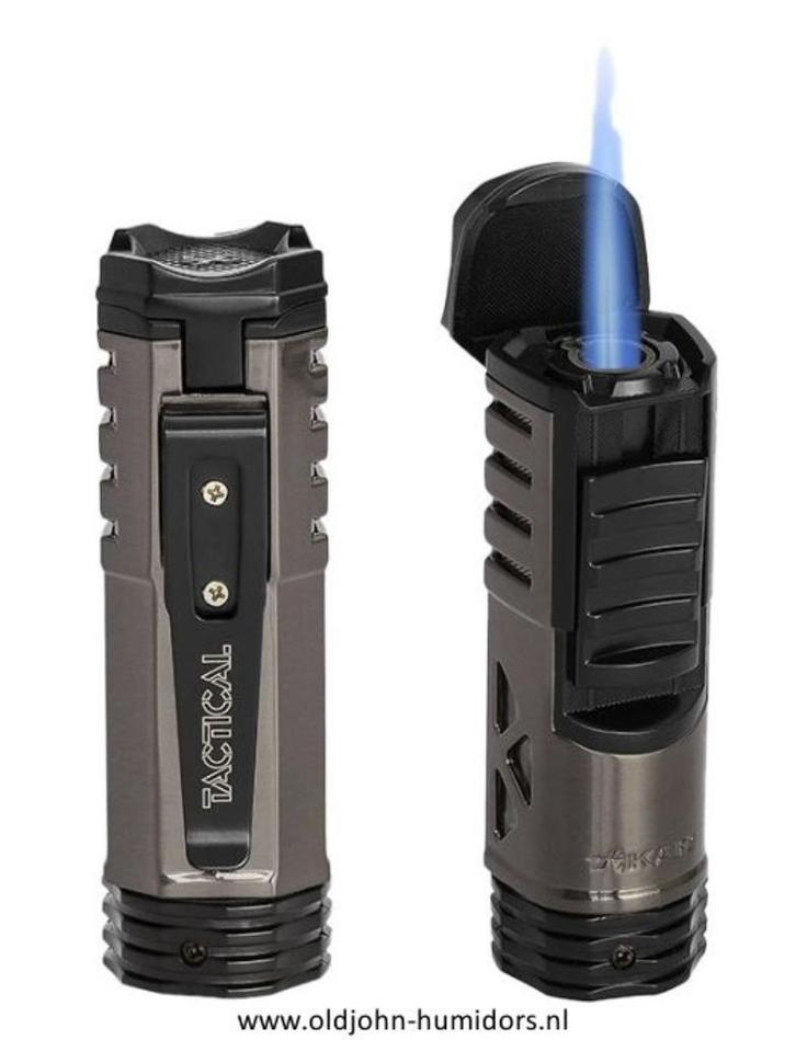 XIKAR SIGAARAANSTEKER TACTICAL JETFLAME GUNMETAL-BLACK sas63, Verzamelen, Rookartikelen, Aanstekers en Luciferdoosjes, Nieuw, Aansteker