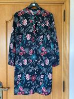 Zwart gebloemd kleedje met lange mouwen, Terre Bleue, 40, Kleding | Dames, Jurken, Maat 38/40 (M), Terre Bleue, Zwart, Ophalen of Verzenden