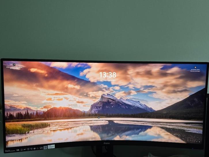 IIYAMA 34 inch gebogen WQHD-scherm in nieuwstaat, Computers en Software, Monitoren, Zo goed als nieuw, 101 t/m 150 Hz, DisplayPort