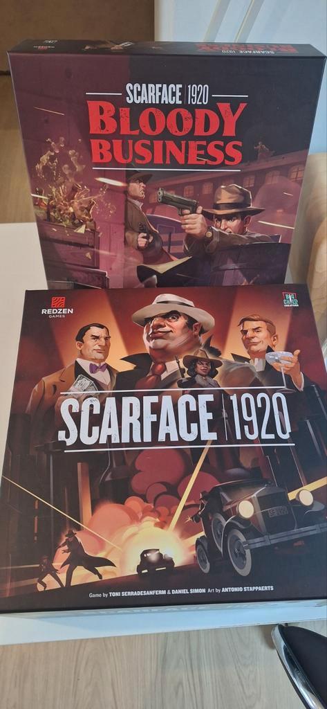 Scarface 1920 + uitbreiding bloody business, Hobby en Vrije tijd, Gezelschapsspellen | Bordspellen, Ophalen of Verzenden