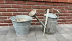 Zink gieter en emmer, Tuin en Terras, Ophalen, Gebruikt