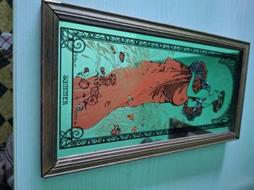 Vintage spiegel "Summer" - Alfons Mucha beschikbaar voor biedingen
