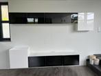 Besta tv-meubel en wandmeubel zwart/wit, Huis en Inrichting, Glas, Zo goed als nieuw, Ophalen, Met deur(en)