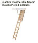 Escalier pliant en bois menant à l'entrée du grenier., Bricolage & Construction, Échelles & Escaliers, Enlèvement, Utilisé