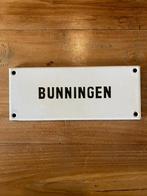 Mooi oud Emaille bordje Bunningen, Ophalen of Verzenden, Gebruikt, Reclamebord