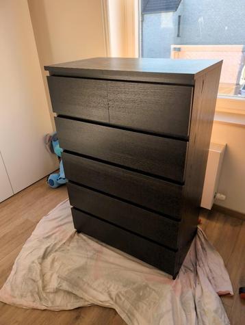 Ladekast MALM Ikea, zwartbruin, 80x123cm beschikbaar voor biedingen