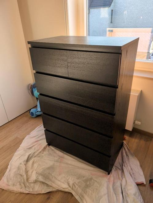 Ladekast MALM Ikea, zwartbruin, 80x123cm, Huis en Inrichting, Kasten | Ladekasten, Zo goed als nieuw, 100 tot 150 cm, 50 tot 100 cm