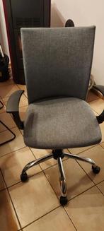 chaise sur roulettes, Enlèvement, Comme neuf, Gris, Chaise de bureau