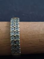 Bague or 18k sertie de petits diamants, Handtassen en Accessoires, Ophalen, Gebruikt, Geel, Goud
