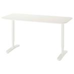 IKEA BEKANT Bureau 140x60cm hauteur réglable., Enlèvement, Utilisé, Bureau, Réglable en hauteur