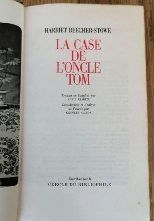 LA CASE DE L’ONCLE TOM – Harriet Beecher-Stowe, Boeken, Romans, Gelezen, Wereld overig, Ophalen of Verzenden