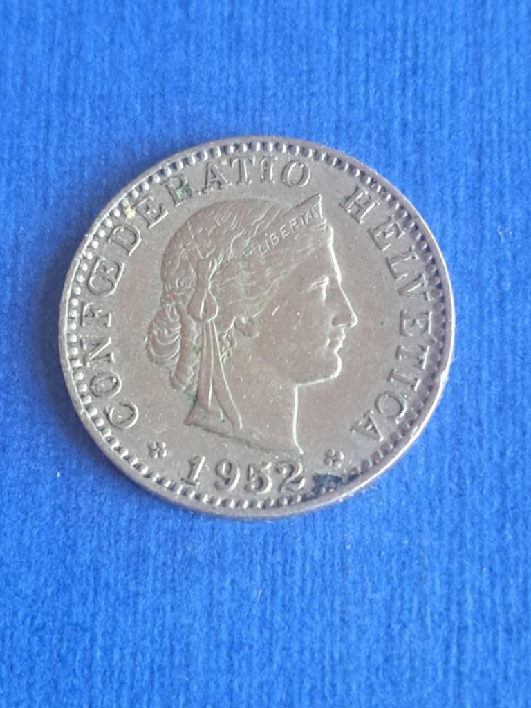 1952 Suisse 20 centimes, Envoi, Autres pays, Monnaie en vrac