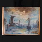 huile sur toile de chanvre, Antiek en Kunst, Kunst | Schilderijen | Klassiek, Ophalen