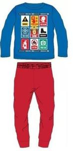 Brandweerman Sam Pyjama - Blauw/Rood - Maat 128, Enlèvement ou Envoi, Neuf, Garçon, Vêtements de nuit ou Sous-vêtements
