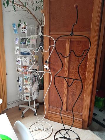 Lot de 2 Mannequins Ikea Vintage 80 en métal, Enlèvement