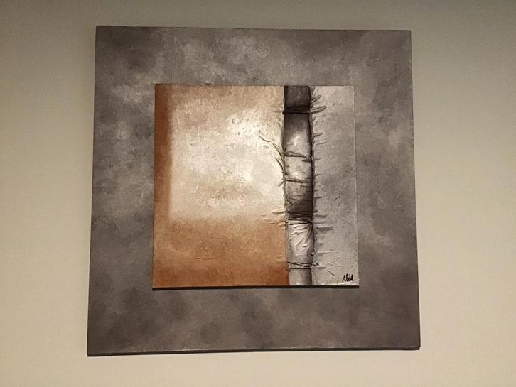 Werk 65 c.m. X 65 c.m. AliA te koop, Antiquités & Art, Art | Peinture | Abstraite, Enlèvement