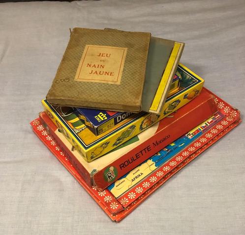 Set oude spelen/ puzzels jaren 60 -70, Antiek en Kunst, Curiosa en Brocante, Ophalen of Verzenden