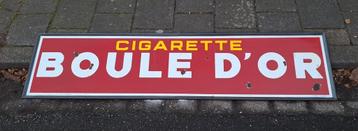 Zeer groot emaille bord Boule D'or Cigarette uit 1952. beschikbaar voor biedingen