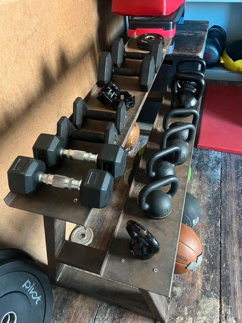 Gewichtsrek - dumbell rack, Sport en Fitness, Fitnessapparatuur, Zo goed als nieuw, Overige typen, Metaal, Ophalen