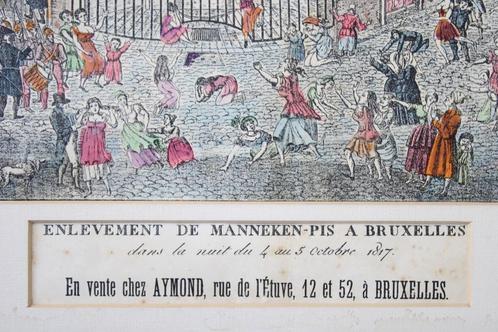 Enlèvement du Manneken-Pis à Bruxelles en 1817, Antiquités & Art, Art | Eaux-fortes & Gravures, Enlèvement ou Envoi