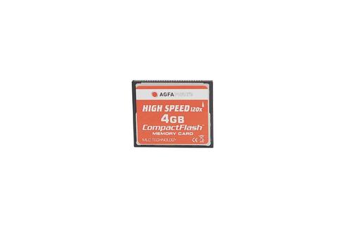Agfa High Speed 4GB Compact Flash geheugenkaart, TV, Hi-fi & Vidéo, Photo | Cartes mémoire, Comme neuf, Compact Flash (CF), 4 GB