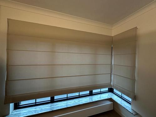 Gordijnen, Huis en Inrichting, Stoffering | Gordijnen en Lamellen, Zo goed als nieuw, 150 tot 200 cm, 150 tot 200 cm, Beige, Ophalen