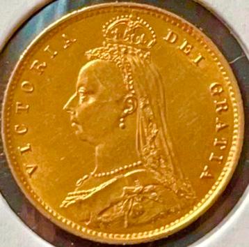 1887 Victoria 1/2 soevereine gouden munt