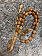 Fossil mamut mammoet dişi tesbih tespih 18k goud 6,75/10mm, Handtassen en Accessoires, Kettingen, Ophalen of Verzenden, Goud, Goud