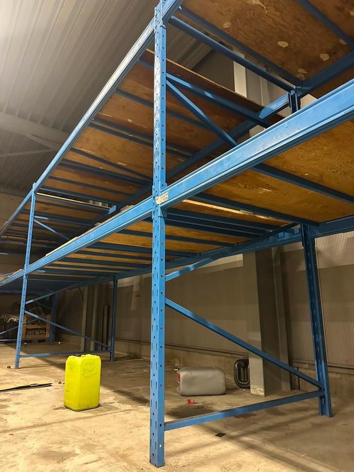 Magazijnrekken 4m breed 1.25 m diep 3m hoog, Zakelijke goederen, Kantoor en Winkelinrichting | Magazijn, Stelling en Opslag, Ophalen