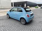 Fiat 500C 1.2I Lounge cabriolet, Airco, Sensoren, Garantie, Stof, 4 cilinders, Cabriolet, Blauw