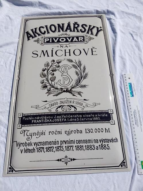 A vendre Plaque métallique de bière Tchèque Pivovar – modèle, Verzamelen, Merken en Reclamevoorwerpen, Zo goed als nieuw, Reclamebord