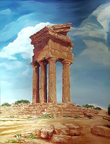 Temples de Sicile Peinture Montana Giuseppe, Enlèvement ou Envoi