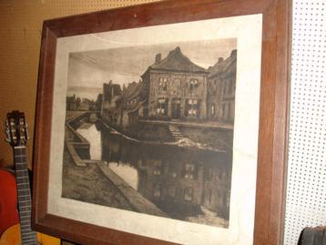 Louis Clesse Lithographie canal de Termonde