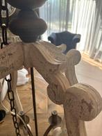 Mooie Clayre & Eef hanglamp 39x39x83cm, Huis en Inrichting, Lampen | Kroonluchters, Ophalen of Verzenden, Nieuw, Hout