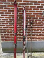Te koop 2 paar Vintage ski's en sticks, Autres marques, 160 à 180 cm, Ski, Enlèvement