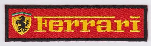 Ferrari stoffen opstrijk patch embleem #3  Maat 10.5cm breed, Verzamelen, Automerken, Motoren en Formule 1, Nieuw, Verzenden