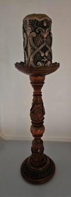 Kandelaar hout Oosters, Huis en Inrichting, Woonaccessoires | Kandelaars en Kaarsen, Gebruikt, 25 tot 50 cm, Ophalen of Verzenden