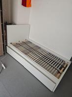 Bedframe wit stevig hout, Huis en Inrichting, Ophalen, Eenpersoons, Wit, Hout
