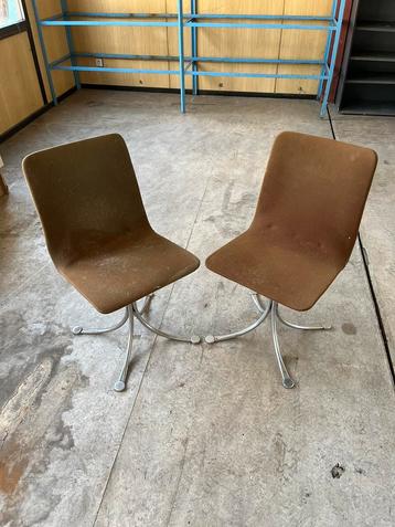Stoelen, Huis en Inrichting, Stoelen, Ophalen, Gebruikt, Twee, Bruin