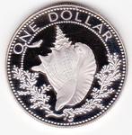 Bahama's 1 dollar 1974, Postzegels en Munten, Munten | Amerika, Ophalen of Verzenden, Losse munt, Zilver